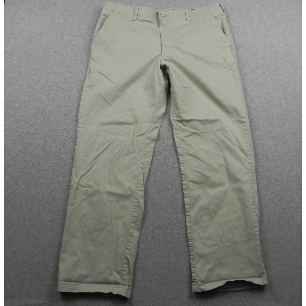 Lee Pants Mens 40x32 Straight Fit Extreme Comfort Khaki Chino Stretch Trousers